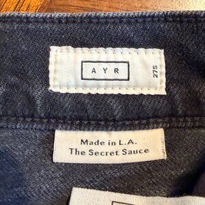 AYR JEANS - MADE IN L.A - THE SECRET SAUCE JEANS - WOMENS BLACK DENIM JEANS 27S